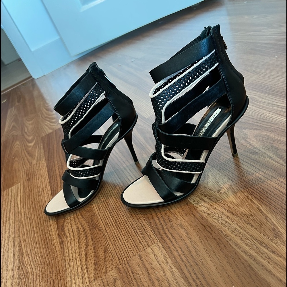 Rebecca Taylor Nude Black Sandals